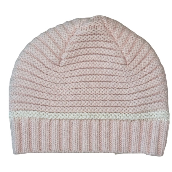NWT BONTON Paris Pink Knit Wool Baby Hat Beanie Size 3M - Picture 6 of 10